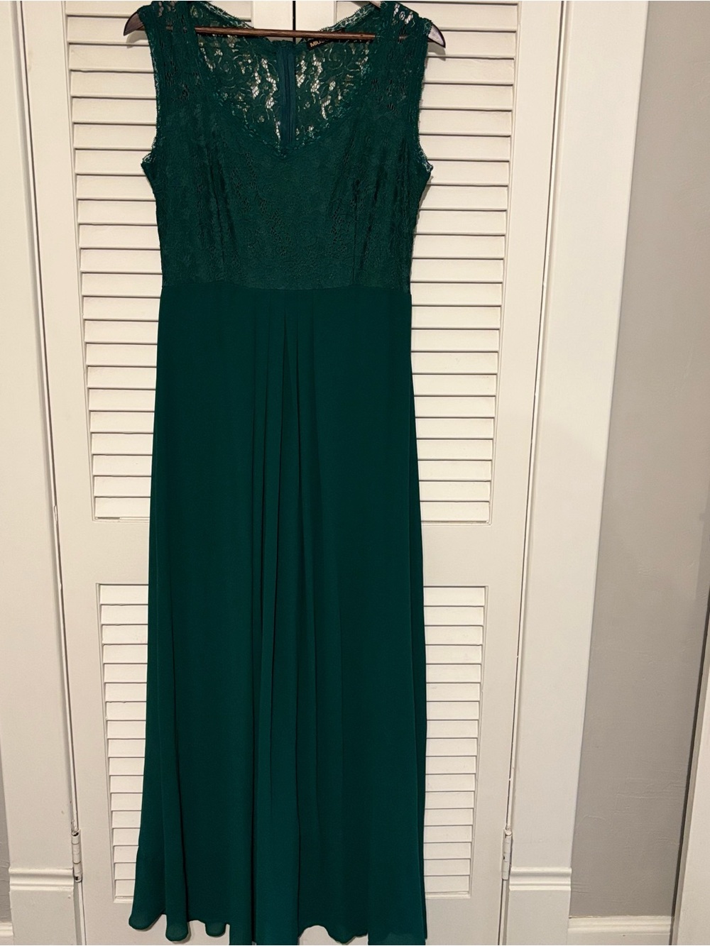 Miusol Emerald Green Lace Bodice Maxi Dress